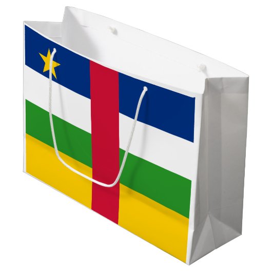 Grand Sac Cadeau Drapeau de la République centrafricaine (Devant Angle)