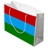 Grand Sac Cadeau Drapeau de la République de Karelia (Dos Angle)