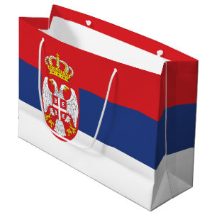 Grand Sac Cadeau drapeau de la Serbie