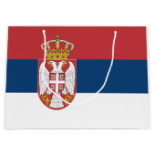 Grand Sac Cadeau Drapeau de la Serbie (Devant)