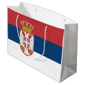 Grand Sac Cadeau Drapeau de la Serbie (Dos Angle)