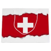 Grand Sac Cadeau Drapeau de la Suisse (Devant)