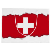 Grand Sac Cadeau Drapeau de la Suisse (Dos)