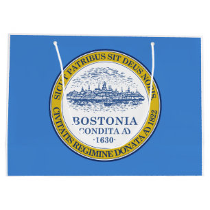 Grand Sac Cadeau Drapeau de la ville de Boston (Massachusetts)