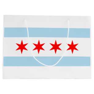 Grand Sac Cadeau Drapeau de la ville de Chicago (Illinois)