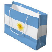 Grand Sac Cadeau Drapeau de l'Argentine (Devant Angle)