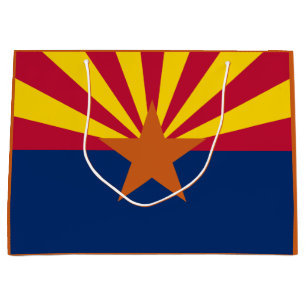 Grand Sac Cadeau Drapeau de l'Arizona : Étoile de fondation Soleil,