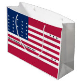 Grand Sac Cadeau Drapeau de l'atoll de Bikini Patriotique (Dos Angle)