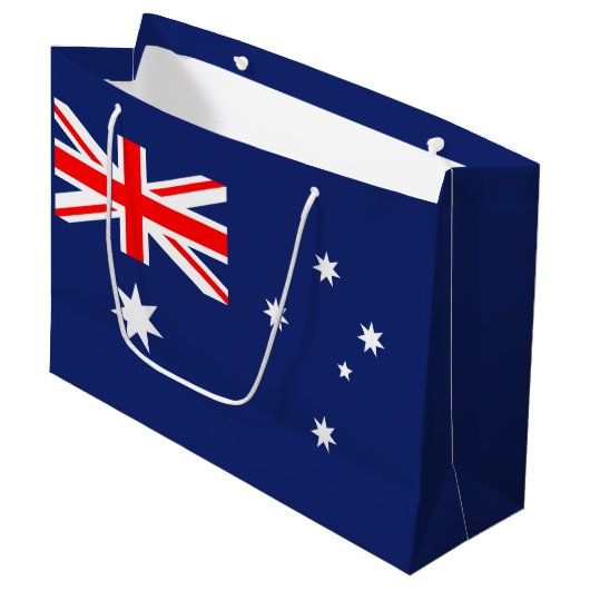 Grand Sac Cadeau Drapeau de l'Australie (Devant Angle)