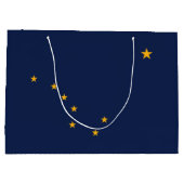 Grand Sac Cadeau Drapeau de l'État d'Alaska (Dos)