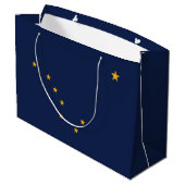 Grand Sac Cadeau Drapeau de l'État d'Alaska (Dos Angle)