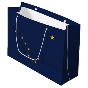 Grand Sac Cadeau Drapeau de l'État d'Alaska