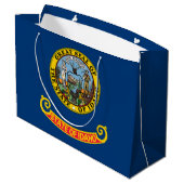 Grand Sac Cadeau Drapeau de l'État de l'Idaho (Dos Angle)