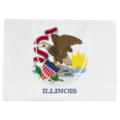 Grand Sac Cadeau Drapeau de l'État de l'Illinois (Dos)