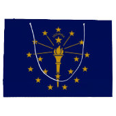 Grand Sac Cadeau Drapeau de l'État de l'Indiana (Dos)