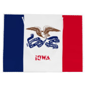 Grand Sac Cadeau Drapeau de l'État de l'Iowa (Dos)