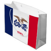 Grand Sac Cadeau Drapeau de l'État de l'Iowa (Dos Angle)