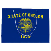 Grand Sac Cadeau Drapeau de l'État de l'Oregon (Dos)