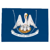 Grand Sac Cadeau Drapeau de l'État de Louisiane (Dos)