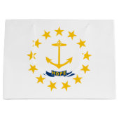 Grand Sac Cadeau Drapeau de l'État de Rhode Island (Devant)