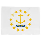 Grand Sac Cadeau Drapeau de l'État de Rhode Island (Dos)