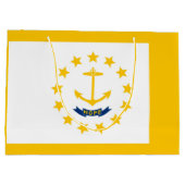 Grand Sac Cadeau Drapeau de l'État de Rhode Island (Dos)