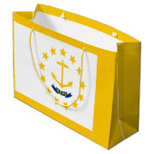 Grand Sac Cadeau Drapeau de l'État de Rhode Island (Dos Angle)