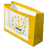 Grand Sac Cadeau Drapeau de l'État de Rhode Island (Devant Angle)