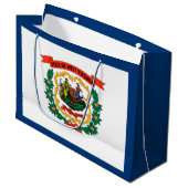 Grand Sac Cadeau Drapeau de l'État de Virginie occidentale (Devant Angle)