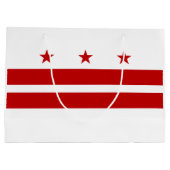 Grand Sac Cadeau Drapeau de l'État de Washington DC (Dos)