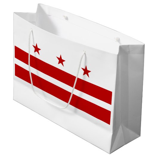 Grand Sac Cadeau Drapeau de l'État de Washington DC (Devant Angle)