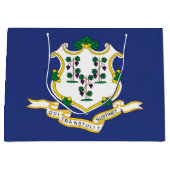 Grand Sac Cadeau Drapeau de l'État du Connecticut (Devant)