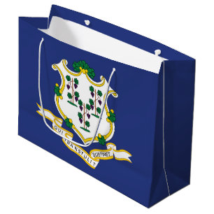 Grand Sac Cadeau Drapeau de l'État du Connecticut