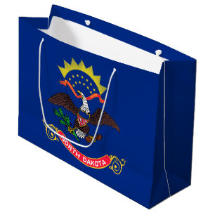 Grand Sac Cadeau Drapeau de l'État du Dakota du Nord