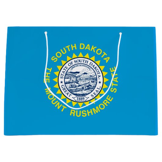Grand Sac Cadeau Drapeau de l'État du Dakota du Sud (Devant)