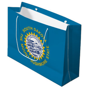 Grand Sac Cadeau Drapeau de l'État du Dakota du Sud