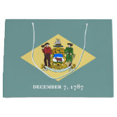 Grand Sac Cadeau Drapeau de l'État du Delaware (Devant)