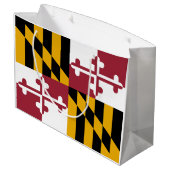 Grand Sac Cadeau Drapeau de l'État du Maryland (Dos Angle)