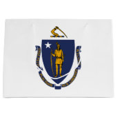 Grand Sac Cadeau Drapeau de l'État du Massachusetts (Devant)
