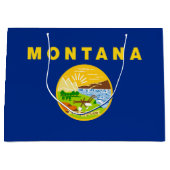 Grand Sac Cadeau Drapeau de l'État du Montana (Devant)