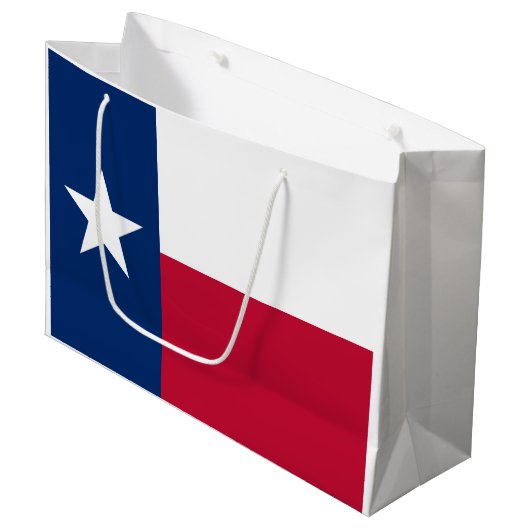 Grand Sac Cadeau Drapeau de l'État du Texas (Devant Angle)