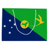 Grand Sac Cadeau Drapeau de l'île Christmas (Dos)