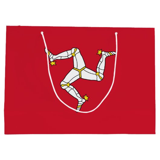 Grand Sac Cadeau Drapeau de l'île de Man (Dos)