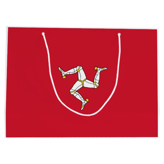 Grand Sac Cadeau Drapeau de l'île de Man (Dos)