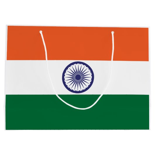 Grand Sac Cadeau Drapeau de l'Inde (Dos)