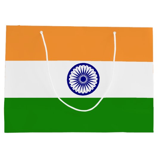 Grand Sac Cadeau Drapeau de l'Inde (Dos)