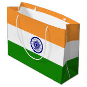 Grand Sac Cadeau Drapeau de l'Inde (Dos Angle)
