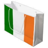 Grand Sac Cadeau Drapeau de l'Irlande Total (Devant Angle)