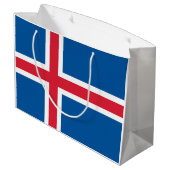 Grand Sac Cadeau Drapeau de l'Islande (Dos Angle)
