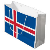 Grand Sac Cadeau Drapeau de l'Islande (Devant Angle)